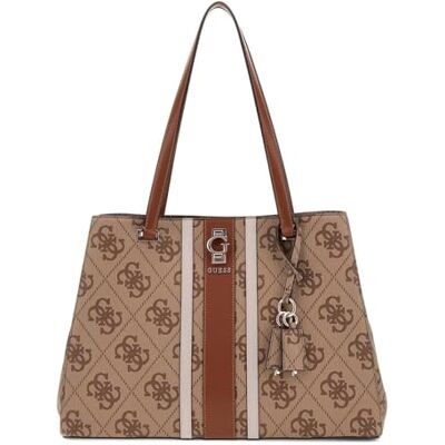 Guess sac à épaule Erenia Tote Bag Latte Logo beige - Publicité Guess sac à épaule Erenia Tote Bag Latte Logo beige - Publicité