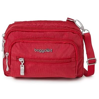 Baggallini Petit sac banane convertible à triple fermeture éclair, léger et résistant à l'eau, vert pomme, Taille unique - Publicité Baggallini Petit sac banane convertible à triple fermeture éclair, léger et résistant à l'eau, vert pomme, Taille unique - Publicité