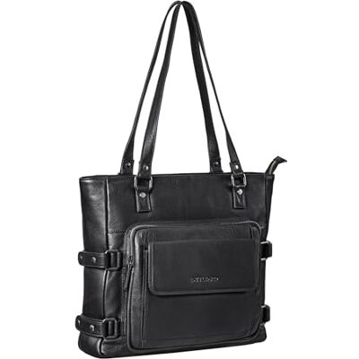 STILORD Sac à Main Cabas en Cuir Grand Sac Bandoulière pour Femmes Vintage Tote Bag Élégant Sac Business pour Travail Cuir Véritable Couleur:Noir - Publicité STILORD Sac à Main Cabas en Cuir Grand Sac Bandoulière pour Femmes Vintage Tote Bag Élégant Sac Business pour Travail Cuir Véritable Couleur:Noir - Publicité