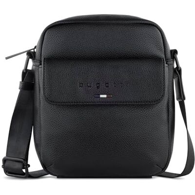 bugatti Rico sac à bandoulière en simili-cuir avec compartiment principal zippé, noir - Publicité bugatti Rico sac à bandoulière en simili-cuir avec compartiment principal zippé, noir - Publicité