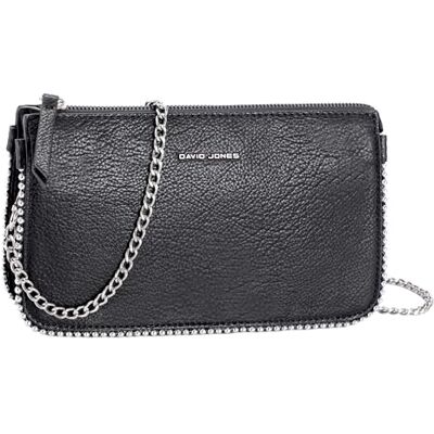 David Jones Petit Sac Bandoulière Femme Perle Bille Sac Soirée Chaînes Simili Cuir PU Pochette Téléphone Sacoche Plate Portefeuille Ville Voyage Mode Tendance Elegant Chic Noir - Publicité David Jones Petit Sac Bandoulière Femme Perle Bille Sac Soirée Chaînes Simili Cuir PU Pochette Téléphone Sacoche Plate Portefeuille Ville Voyage Mode Tendance Elegant Chic Noir - Publicité