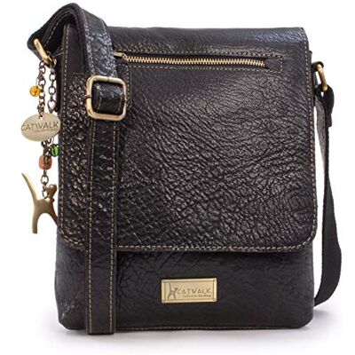 Tigi Collection Handbags Sac Bandoulière Femme en Cuir Sac Besace Moyen Messenger Bag Avec Bandoulière Réglable Noir - Publicité Tigi Collection Handbags Sac Bandoulière Femme en Cuir Sac Besace Moyen Messenger Bag Avec Bandoulière Réglable Noir - Publicité