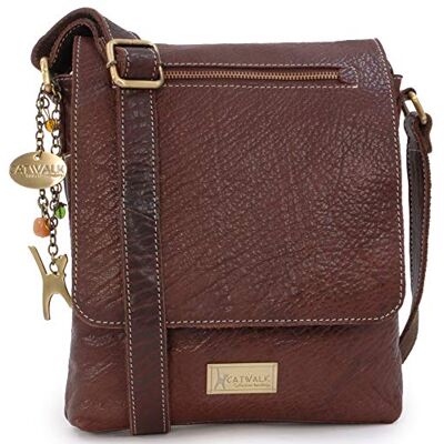 Tigi Collection Handbags Sac Bandoulière Femme en Cuir Sac Besace Moyen Messenger Bag Avec Bandoulière Réglable Anja Marron - Publicité Tigi Collection Handbags Sac Bandoulière Femme en Cuir Sac Besace Moyen Messenger Bag Avec Bandoulière Réglable Anja Marron - Publicité