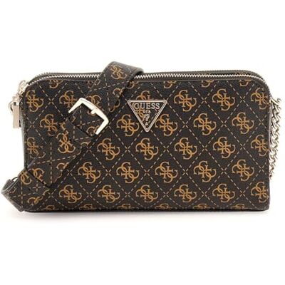 Guess sac à épaule bandoulière Eco Erica Status Crossbody Brown Logo marron foncé - Publicité Guess sac à épaule bandoulière Eco Erica Status Crossbody Brown Logo marron foncé - Publicité