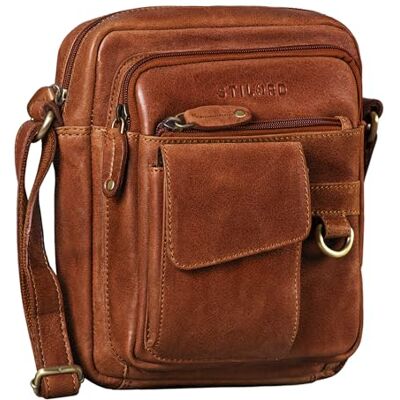 STILORD 'Ryan' Sac Croisé pour Hommes Cuir Véritable Sacoche Bandoulière Vintage Petit Sac pour iPad 9,7 Pouces Sacs à Bandoulière, Couleur:maraska Marron - Publicité STILORD 'Ryan' Sac Croisé pour Hommes Cuir Véritable Sacoche Bandoulière Vintage Petit Sac pour iPad 9,7 Pouces Sacs à Bandoulière, Couleur:maraska Marron - Publicité