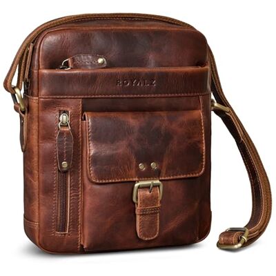 ROYALZ "Greyson sacoche homme cuir bandouliere petit sac à bandoulière au look vintage Sac en cuir pratique pour le quotidien et les loisirs - Publicité ROYALZ "Greyson sacoche homme cuir bandouliere petit sac à bandoulière au look vintage Sac en cuir pratique pour le quotidien et les loisirs - Publicité