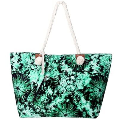 DonDon Grand sac de plage hydrofuge avec fermeture à glissière Sac shopping à bandoulière Hippie Style - Publicité DonDon Grand sac de plage hydrofuge avec fermeture à glissière Sac shopping à bandoulière Hippie Style - Publicité