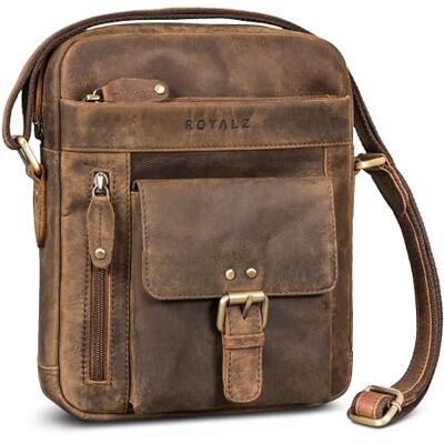 ROYALZ "Greyson sacoche homme cuir bandouliere petit sac à bandoulière au look vintage Sac en cuir pratique pour le quotidien et les loisirs - Publicité ROYALZ "Greyson sacoche homme cuir bandouliere petit sac à bandoulière au look vintage Sac en cuir pratique pour le quotidien et les loisirs - Publicité