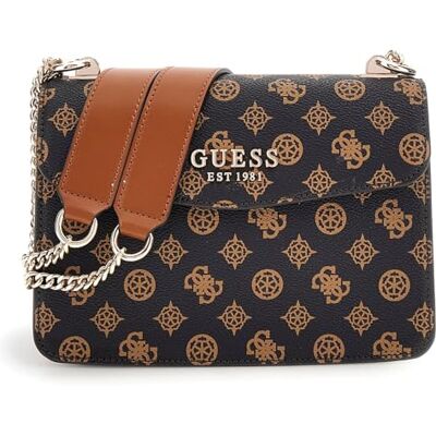 Guess Evelune Convertible Xbody Flap Mocha Logo Multi - Publicité Guess Evelune Convertible Xbody Flap Mocha Logo Multi - Publicité