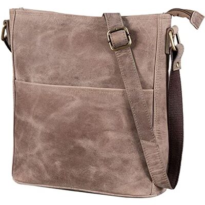 LEABAGS Sac à Main en Cuir Femmes Sac Bandoulière en Cuir Véritable Sac à Épaule pour Travail, Université, École et Loisirs Taille M & L - Publicité LEABAGS Sac à Main en Cuir Femmes Sac Bandoulière en Cuir Véritable Sac à Épaule pour Travail, Université, École et Loisirs Taille M & L - Publicité