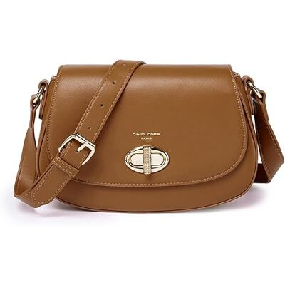 David Jones Sac Bandoulière Femme Besace Sac à Main Porté Epaule Croisé Simili Cuir PU Pochette Sacoche à Rabat Tourniquet Sac Ville Elégant Téléphone Travail Voyage Soirée Mode Marron Cognac - Publicité David Jones Sac Bandoulière Femme Besace Sac à Main Porté Epaule Croisé Simili Cuir PU Pochette Sacoche à Rabat Tourniquet Sac Ville Elégant Téléphone Travail Voyage Soirée Mode Marron Cognac - Publicité
