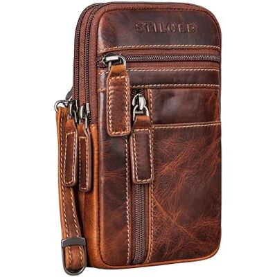 STILORD Asher Hommes Pochette Poitrine Cuir Vintage Sac de Ceinture pour Téléphone Porté a l'Épaule Petit Sacoche Croisé Crossbody Bag Cuir Véritable Couleur:Salerno Marron - Publicité STILORD Asher Hommes Pochette Poitrine Cuir Vintage Sac de Ceinture pour Téléphone Porté a l'Épaule Petit Sacoche Croisé Crossbody Bag Cuir Véritable Couleur:Salerno Marron - Publicité