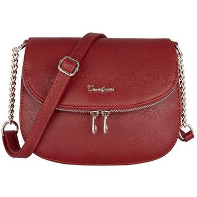 David Jones Petite Besace Femme Sac Bandoulière Chaînes Cuir PU Porté Epaule Pochette Sacoche Zip à Rabat 2 Compartiments Sac de Ville Téléphone Voyage Travail Shopping Elégant Rouge - Publicité David Jones Petite Besace Femme Sac Bandoulière Chaînes Cuir PU Porté Epaule Pochette Sacoche Zip à Rabat 2 Compartiments Sac de Ville Téléphone Voyage Travail Shopping Elégant Rouge - Publicité