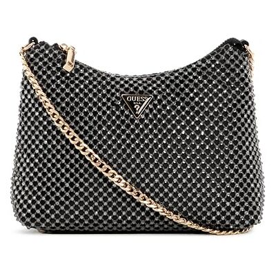 Guess sac à épaule Zalina Top Zip Shoulder Bag Pewter noir - Publicité Guess sac à épaule Zalina Top Zip Shoulder Bag Pewter noir - Publicité