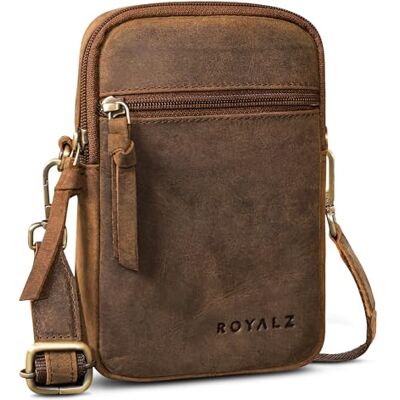 ROYALZ "Gilbert 3 en 1 Pochette Ceinture Homme en Vuir Véritable Étuis De Ceinture pour Téléphones Portables Petit Sac Bandoulière Homme Petite Sacoche Homme - Publicité ROYALZ "Gilbert 3 en 1 Pochette Ceinture Homme en Vuir Véritable Étuis De Ceinture pour Téléphones Portables Petit Sac Bandoulière Homme Petite Sacoche Homme - Publicité