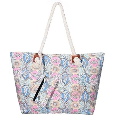 DonDon Grand sac de plage hydrofuge avec fermeture à glissière Sac shopping à bandoulière Modern Life - Publicité DonDon Grand sac de plage hydrofuge avec fermeture à glissière Sac shopping à bandoulière Modern Life - Publicité