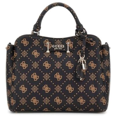 Guess sac à main sac à épaule Silia Girlfriend Satchel Espresso Logo marron foncé - Publicité Guess sac à main sac à épaule Silia Girlfriend Satchel Espresso Logo marron foncé - Publicité