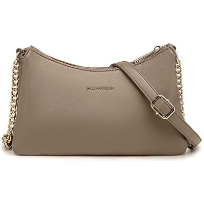 David Jones Petit Sac Bandoulière Plusieurs Compartiments Femme Sac à Main Porté Epaule Simili Cuir PU Pochette Sacoche Chaînes 3 Soufflets Multipoche Besace Soirée Téléphone Marron Taupe - Publicité David Jones Petit Sac Bandoulière Plusieurs Compartiments Femme Sac à Main Porté Epaule Simili Cuir PU Pochette Sacoche Chaînes 3 Soufflets Multipoche Besace Soirée Téléphone Marron Taupe - Publicité
