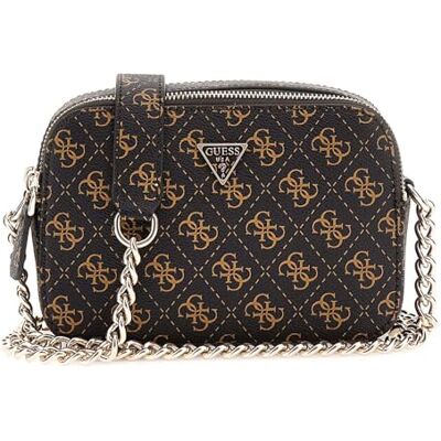 Guess Noelle II Crossbody Camera Bag Brown Logo - Publicité Guess Noelle II Crossbody Camera Bag Brown Logo - Publicité