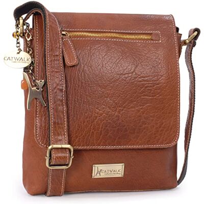 Tigi Collection Handbags Sac Bandoulière Femme en Cuir Sac Besace Moyen Messenger Bag Avec Bandoulière Réglable Tanne - Publicité Tigi Collection Handbags Sac Bandoulière Femme en Cuir Sac Besace Moyen Messenger Bag Avec Bandoulière Réglable Tanne - Publicité
