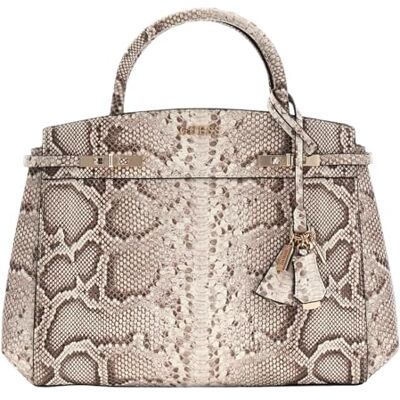 Guess sac à main sac à épaule bandoulière Melinda Triple Compartment Satchel Natural taupe - Publicité Guess sac à main sac à épaule bandoulière Melinda Triple Compartment Satchel Natural taupe - Publicité