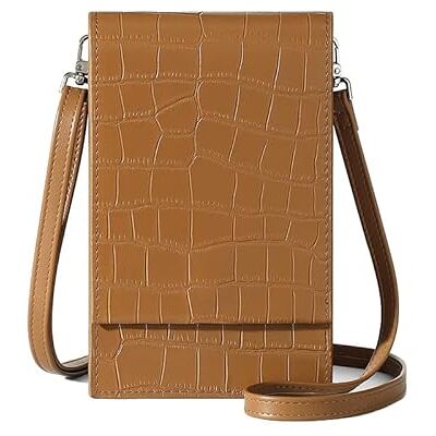 David Jones Sac Bandoulière Téléphone Portable Femme Petit Sac à Main Porté Epaule Mini Pochette Sacoche Elégant Simili Cuir Croco Ville Travail Voyage Soirée Marron - Publicité David Jones Sac Bandoulière Téléphone Portable Femme Petit Sac à Main Porté Epaule Mini Pochette Sacoche Elégant Simili Cuir Croco Ville Travail Voyage Soirée Marron - Publicité