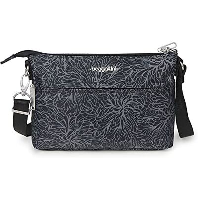 Baggallini Securtex Anti-Theft Memento Crossbody Bag, Bandoulière Femme, Imprimé Fleurs de Minuit, Taille Unique - Publicité Baggallini Securtex Anti-Theft Memento Crossbody Bag, Bandoulière Femme, Imprimé Fleurs de Minuit, Taille Unique - Publicité
