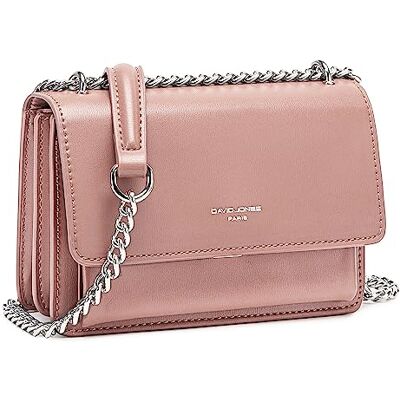 David Jones Petit Sac Bandoulière Femme Mini Pochette Téléphone Portable Cuir PU Rigide Sac à Main Chaînes Porté Epaule Besace Rectangle Sacoche Soirée Shopping Ville Tendance Rose - Publicité David Jones Petit Sac Bandoulière Femme Mini Pochette Téléphone Portable Cuir PU Rigide Sac à Main Chaînes Porté Epaule Besace Rectangle Sacoche Soirée Shopping Ville Tendance Rose - Publicité