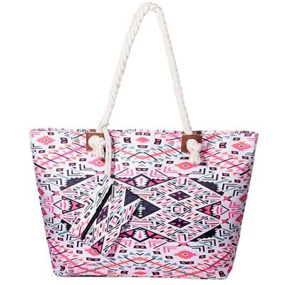 DonDon Grand sac de plage hydrofuge avec fermeture à glissière Sac shopping à bandoulière Kaléidoscope - Publicité DonDon Grand sac de plage hydrofuge avec fermeture à glissière Sac shopping à bandoulière Kaléidoscope - Publicité