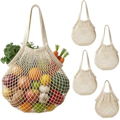 DaaJu 4pcs Sac Filet,Sacs Legumes Courses,RéUtilisables Sacs De Courses Et Cabas Filets De Courses Beiges Avec Longue PoignéE Sac En Pour Shopping Plage Et Rangement - Publicité DaaJu 4pcs Sac Filet,Sacs Legumes Courses,RéUtilisables Sacs De Courses Et Cabas Filets De Courses Beiges Avec Longue PoignéE Sac En Pour Shopping Plage Et Rangement - Publicité
