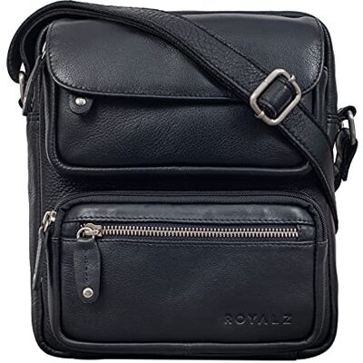 ROYALZ 'Florida' Petit sac à bandoulière moderne pour homme en cuir véritable Mini sac de messager avec beaucoup de compartiments Sac à main pour homme en look vintage, Couleur:Noir - Publicité ROYALZ 'Florida' Petit sac à bandoulière moderne pour homme en cuir véritable Mini sac de messager avec beaucoup de compartiments Sac à main pour homme en look vintage, Couleur:Noir - Publicité