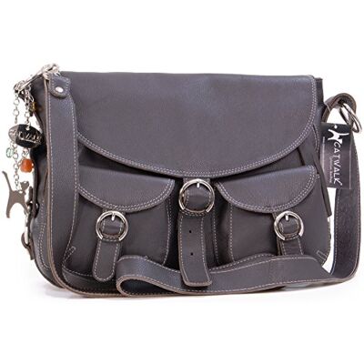 Tigi Collection Handbags Sac Bandoulière Femme en Cuir Moyen/Grand Sac Besace Messenger Bag Avec Bandoulière Réglable Marron - Publicité Tigi Collection Handbags Sac Bandoulière Femme en Cuir Moyen/Grand Sac Besace Messenger Bag Avec Bandoulière Réglable Marron - Publicité