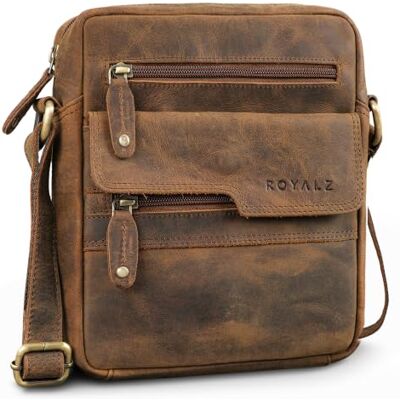 ROYALZ "Oregon Sac Bandoulière Homme Cuir Petit – Sac Homme Cuir Véritable Vintage, Sacoche Homme Compacte, Sac Porté Croisé Homme, Sac Messenger Cuir - Publicité ROYALZ "Oregon Sac Bandoulière Homme Cuir Petit – Sac Homme Cuir Véritable Vintage, Sacoche Homme Compacte, Sac Porté Croisé Homme, Sac Messenger Cuir - Publicité