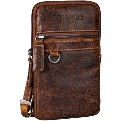 STILORD Mauve Portefeuille Élégant Hommes Femmes Cuir Petit Sac Á Bandoulière Multifonctionnel avec Passant De Ceinture Cuir Véritable Étui pour Portable 7 Pouces Couleur:luino Marron - Publicité STILORD Mauve Portefeuille Élégant Hommes Femmes Cuir Petit Sac Á Bandoulière Multifonctionnel avec Passant De Ceinture Cuir Véritable Étui pour Portable 7 Pouces Couleur:luino Marron - Publicité