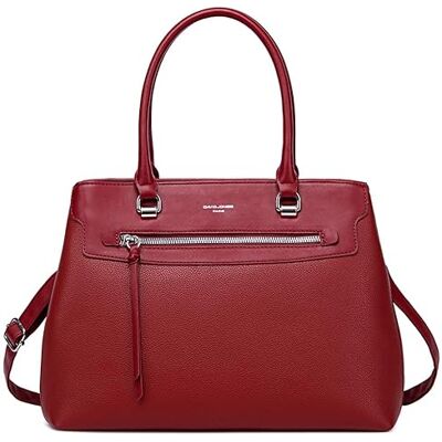 David Jones Sac à Main Femme Elégant Cabas Fourre-Tout Simili Cuir PU Porté Epaule Bandoulière Tote Shopper Plusieurs Compartiments Mode Ville Dame Chic Original Tendance Rouge - Publicité David Jones Sac à Main Femme Elégant Cabas Fourre-Tout Simili Cuir PU Porté Epaule Bandoulière Tote Shopper Plusieurs Compartiments Mode Ville Dame Chic Original Tendance Rouge - Publicité