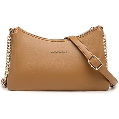 David Jones Petit Sac Bandoulière Plusieurs Compartiments Femme Sac à Main Porté Epaule Simili Cuir PU Pochette Sacoche Chaînes 3 Soufflets Multipoche Besace Soirée Téléphone Marron Cognac - Publicité David Jones Petit Sac Bandoulière Plusieurs Compartiments Femme Sac à Main Porté Epaule Simili Cuir PU Pochette Sacoche Chaînes 3 Soufflets Multipoche Besace Soirée Téléphone Marron Cognac - Publicité