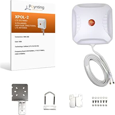 Poynting Antenne cellulaire directionnelle XPOL-2-5G (sans T-Mobile) 2X2 MIMO 4G/LTE 5G 698-3800 MHz 11dBi Câble de 10 m Connecteur N - Publicité Poynting Antenne cellulaire directionnelle XPOL-2-5G (sans T-Mobile) 2X2 MIMO 4G/LTE 5G 698-3800 MHz 11dBi Câble de 10 m Connecteur N - Publicité