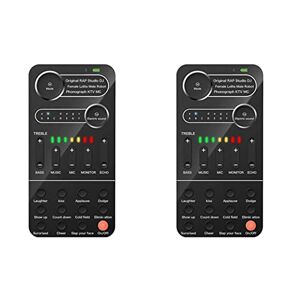 liovitor 2 x cartes son en direct, changeur de voix avec mini microphone, écouteurs, micro portatif changeur de voix machine à effets sonores - Publicité