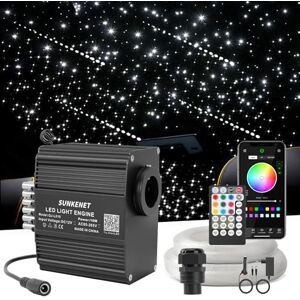 SUNKENET 12W Twinkle&Meteor 2-in-1 RGBW Ciel Etoile Voiture, 650pcs*0.75mm*4m+Shooting Star Light Kit avec Bluetooth/Télécommande, Fibre Optique Lumineuse+Adaptateur+Prise pour Voiture/Maison - Publicité SUNKENET 12W Twinkle&Meteor 2-in-1 RGBW Ciel Etoile Voiture, 650pcs*0.75mm*4m+Shooting Star Light Kit avec Bluetooth/Télécommande, Fibre Optique Lumineuse+Adaptateur+Prise pour Voiture/Maison - Publicité