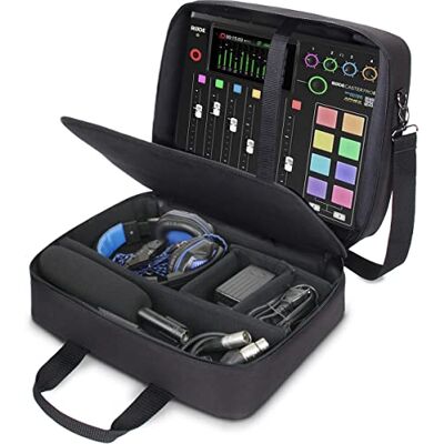 USA GEAR Audio Mixer Case Mallette de Voyage pour Mixeur de Podcasts avec Intérieur Résistant aux Rayures Compatible avec RODECaster, RODECaster Pro II, Microphones et Autres Équipements (Noir) - Publicité USA GEAR Audio Mixer Case Mallette de Voyage pour Mixeur de Podcasts avec Intérieur Résistant aux Rayures Compatible avec RODECaster, RODECaster Pro II, Microphones et Autres Équipements (Noir) - Publicité