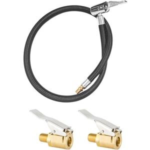 NYGGTYK 1 tuyau de gonflage, 2 adaptateurs de pompe à air, adaptateur de pompe à air, adaptateur de valve de voiture, connecteur rapide filetage fin, tuyau articulé à levier, indispensable pour le - Publicité NYGGTYK 1 tuyau de gonflage, 2 adaptateurs de pompe à air, adaptateur de pompe à air, adaptateur de valve de voiture, connecteur rapide filetage fin, tuyau articulé à levier, indispensable pour le - Publicité