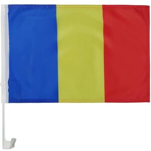 Carflag - Roumain 45x30cm - Roumanie - Poteau PVC - Drapeau auto - Publicité Carflag - Roumain 45x30cm - Roumanie - Poteau PVC - Drapeau auto - Publicité