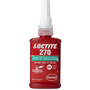 Loctite Henkel Threadlocker 270, Haute résistance, Flacon de 50 ML, Vert, - Publicité Loctite Henkel Threadlocker 270, Haute résistance, Flacon de 50 ML, Vert, - Publicité