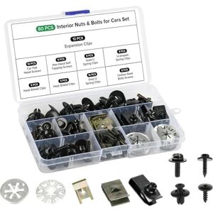 Riisoyu 80 Pièces Vis Carrosserie Voiture Set, Vis et Écrous de Carrosserie Voiture avec Verrouillage Rondelle Clips U Clips Carrosserie Vis de Soubassement Écrous et Boulons pour Auto - Publicité Riisoyu 80 Pièces Vis Carrosserie Voiture Set, Vis et Écrous de Carrosserie Voiture avec Verrouillage Rondelle Clips U Clips Carrosserie Vis de Soubassement Écrous et Boulons pour Auto - Publicité
