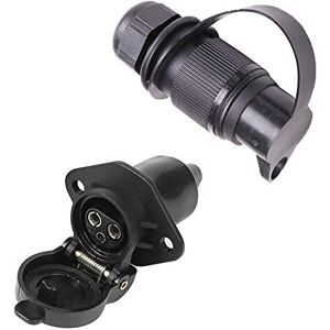 ETUKER Prise Remorque & Prise Pour Remorque 3 Broches, 12V Étanche Prise De Remorque 3 Broches Femelle Male, Prise Remorque Attelage 3 Broches Convient Remorque/RV/Voiture(Nouveau 2 Points De Montage) - Publicité ETUKER Prise Remorque & Prise Pour Remorque 3 Broches, 12V Étanche Prise De Remorque 3 Broches Femelle Male, Prise Remorque Attelage 3 Broches Convient Remorque/RV/Voiture(Nouveau 2 Points De Montage) - Publicité
