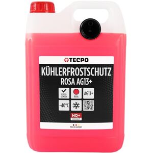 TECPO Antigel de radiateur AG13+ 5 litres de liquide de refroidissement rose rouge -40 °C liquide de refroidissement de voiture prêt à l'emploi technologie LOBRID jusqu'à 5 ans de durée de vie - Publicité TECPO Antigel de radiateur AG13+ 5 litres de liquide de refroidissement rose rouge -40 °C liquide de refroidissement de voiture prêt à l'emploi technologie LOBRID jusqu'à 5 ans de durée de vie - Publicité