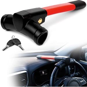 GADLANE Verrou de volant en T rouge – Dispositif antivol de voiture haute visibilité – Verrouillage de direction de voiture adapté à la sécurité de voiture pour voiture, van et caravane, 2 clés – - Publicité GADLANE Verrou de volant en T rouge – Dispositif antivol de voiture haute visibilité – Verrouillage de direction de voiture adapté à la sécurité de voiture pour voiture, van et caravane, 2 clés – - Publicité