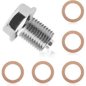 Sunyunze Écrou de Vidange Carter Moteur M14x1.5 Bouchon de Vidange Voiture Magnétique avec 5 Rondelles en Cuivre Universel pour Voitures Motos Bateaux Entretien et Remplacement D’huile - Publicité Sunyunze Écrou de Vidange Carter Moteur M14x1.5 Bouchon de Vidange Voiture Magnétique avec 5 Rondelles en Cuivre Universel pour Voitures Motos Bateaux Entretien et Remplacement D’huile - Publicité