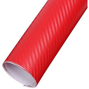 EBILUN Feuille de Carbone Film de Vinyle à Haute Brillance de Voiture Wrap Roll Adhésif Sticker Decal Feuille Rouge 127x30cm - Publicité EBILUN Feuille de Carbone Film de Vinyle à Haute Brillance de Voiture Wrap Roll Adhésif Sticker Decal Feuille Rouge 127x30cm - Publicité