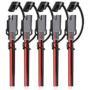 iMESTOU iMESOTU Lot de 5 Câbles d'extension SAE 16 AWG 2 Broches à Déconnexion Rapide DC 12 V 30 cm Avec Bouchon étanche pour Batterie de Moto et Voiture Application Solaire - Publicité iMESTOU iMESOTU Lot de 5 Câbles d'extension SAE 16 AWG 2 Broches à Déconnexion Rapide DC 12 V 30 cm Avec Bouchon étanche pour Batterie de Moto et Voiture Application Solaire - Publicité
